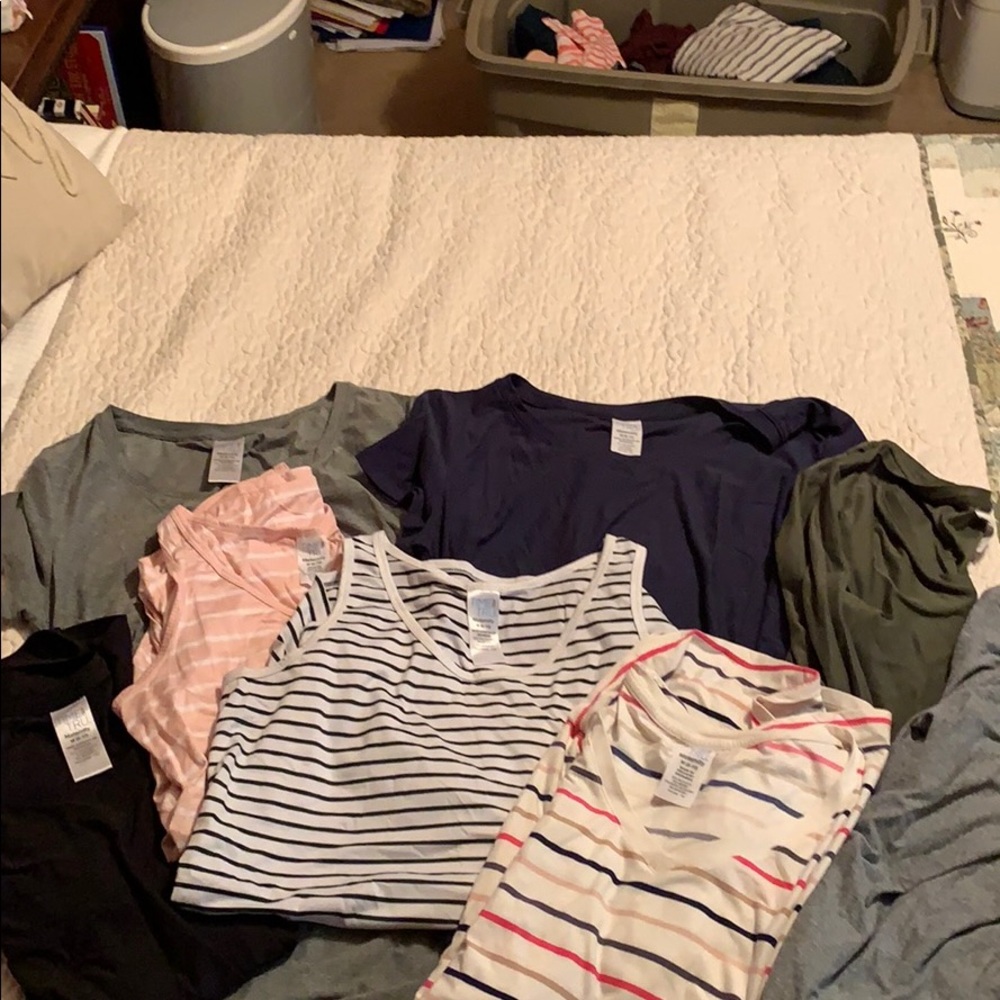 8 maternity shirts